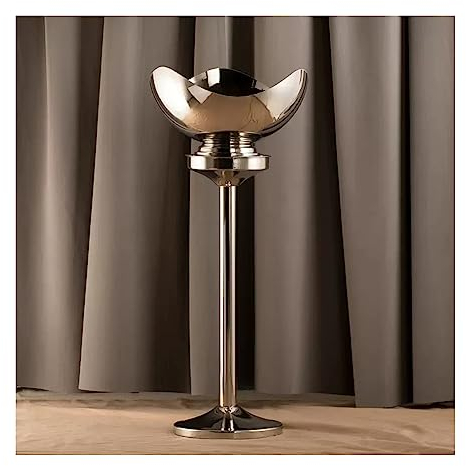 GRFIT Eiseimer Edelstahl-Eiskübel mit Ständer, Innen- und Außenkühler, Kellerkübel, Getränkeständer for die Küche, Bar Eiskübel Sektkühler (Color : Silver)