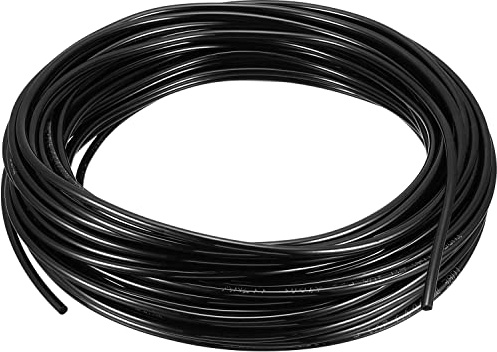 XYZOOM Tuyau d'air pneumatique, 4 mm de diamètre extérieur x 2 mm de diamètre intérieur 19 m (62 pi) Tuyau de tuyau de compresseur d'air en polyuréthane PU noir(0649b fe9a1 3d0a5 5b6f3 73955 ca371