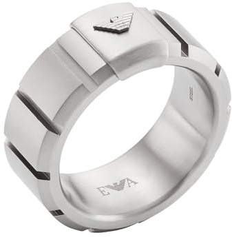 Emporio Armani Anillo tipo alianza para hombre de acero inoxidable, EGS3081040