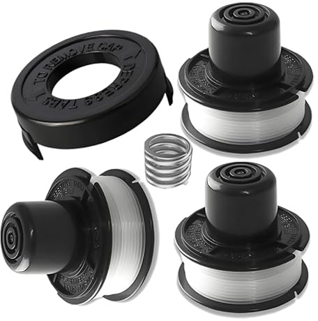 Qingriver Strimmer Spool, Strimmer Spool Line, Compatible with Black+Dec Grass Trimmer Replace (BF-BL-DCS-3+1-X)