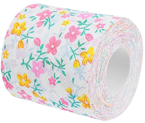 minkissy Toilettenpapierrollen – 2-lagig Weich Glatt Bedrucktes Rollenpapier Taschentuchpapier Einwegartikel Papierservietten Haushaltswaren