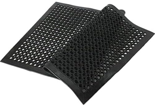 Hochbelastbare Gummimatten, Gummi-Drainagematte, 90 x 150 cm, for den Außenbereich, Gummi-Eingangsmatte, Anti-Ermüdungs- und rutschfeste Fußmatte, gewerbliche Küchen-Bodenmatte