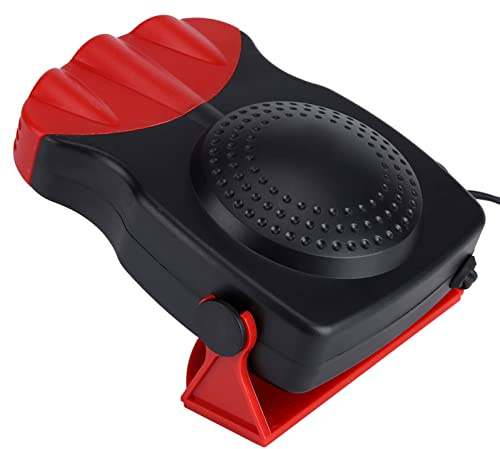 aqxreight Ventilador Calefactor para Coche 150W 12V 2 en de Climatización con Soporte Giratorio para Desempañar Parabrisas y Calefacción Rápida en Vehículos y Camiones
