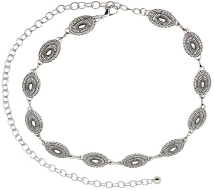 Cinturón de cadena para mujer, estilo bohemio, cadena de cintura para mujer, elástico cinturón fino