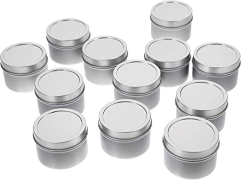 DIYEAH 12pcs Aromatherapy Candle Jar Tinplate Can Storage Jar Lid Empty Candle Making Airtight