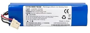 Accessorio batteria agli ioni di litio da 5200 mAh 14,4 V, compatibile for Anker Eufy Robovac L10 L70 T2190 T2190G21, pezzi di ricambio batteria spazzatrice.