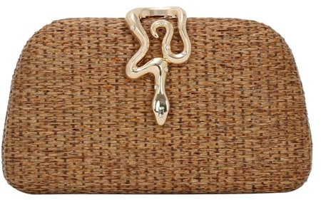 Jywmsc Bolso de Mano de paja de Verano para Mujer Bolso de Playa Tejido Bolso de Noche para Vacaciones Boda Formal 2025
