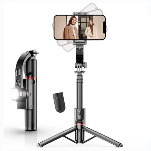 WEIIBDIE Gimbal Stabilizer for Smartphones,1-Axis Phone Gimbal with Remote,portable and Foldable Selfie Stick and Phone Stand for Vlogging Stabilizer, YouTube and TikTok Videos