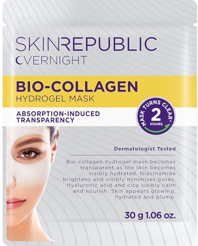 Skin Republic Bio-Collagen Hydrogel Overnight Mask For Glass Skin | Korean Anti-Aging Mask That Melts Into Skin | Hydrates, Boosts Elasticity, Reduces Wrinkles, Evens Tone | Clinically-Tested – 30g