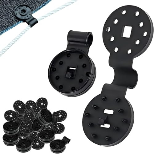 Pinzas de tela para fijación de lona y juego de fijación para toldo, apto para red de protección solar y red de sombra con ojales, fuertes y resistentes a la intemperie