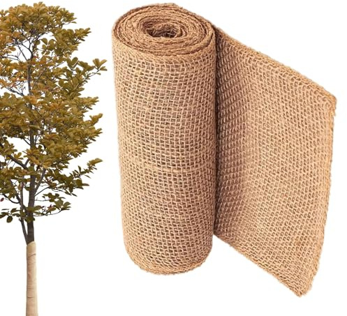 Winter-Baumabdeckungen – Bio-Sackleinenwicklung, Frostschutz, Pflanzenschutz, Stammrindenschutz, wiederverwendbare Jute-Isolierung, Kälteschild für Obstbäume, Setzlinge