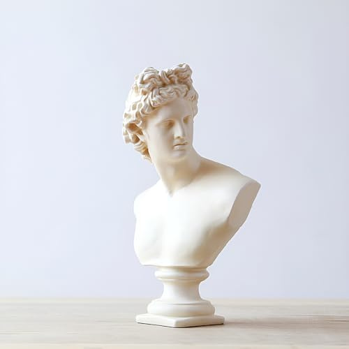 PAEFIU David Statue, Michelangelo David Büste Figur, Apollo Dekorationen Skulpturen, Griechische Mythologie-Göttin-Statue, Moderne Diana Ornamente, für Home Büro Bücherregal Skizze Praxis (Stil 2)