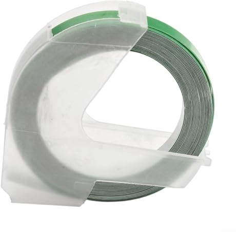Label Maker Prägeband für DYMO und für MOTEX, für individuelle Etiketten und Bastelprojekte (grün)