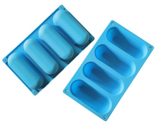 ARTSEWPLY Molde de Silicona para Hacer Perritos Calientes 2 Unidades Molde para Pan de Hot Dog Reutilizable Apto para Horno y Cocina DIY Salchichas Casero Seguro y Fácil de Usar