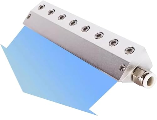 Soplador de cuchillas de aire industrial para eliminación de polvo y agua, compatible con compresores de aire, ideal para limpieza de líneas de producción