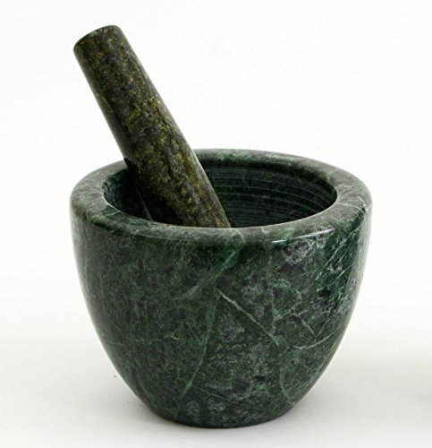 Mortero de mármol verde vintage con mortero de cocina 12 x 12 cm Big Green Marble Mortar Stone Kitchen with Pestle Handmade Classics Home Old Interior Design