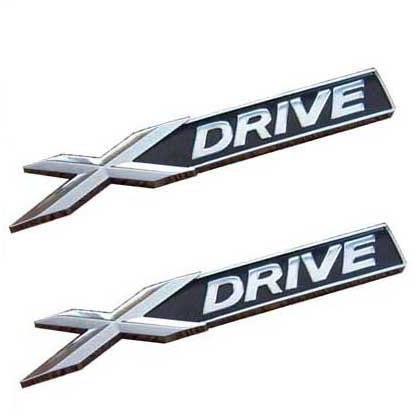 2 stücke Auto Verchromt Emblem Abzeichen Aufkleber Fender Seite Aufkleber Metall XDrive X3 X5 X6 E53 E90