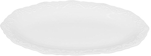 Piatto da portata in porcellana, lunghezza 23 cm, larghezza 14,5 cm
