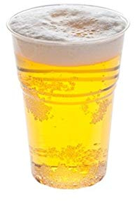 Kpack Bicchieri in PLASTICA Trasparente Birra MONOUSO Contenuto alla TACCA 300CC Max 350CC 100 Pezzi