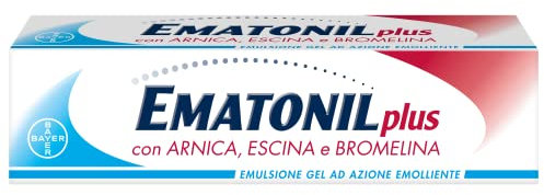 Ematonil Plus Emulsione Gel con Arnica, Escina, Bromelina e Mentolo, Crema per Ematomi, Piccoli Traumi e Contusioni ad Azione Emolliente, Dona Sollievo per Adulti e Bambini, 50 ml