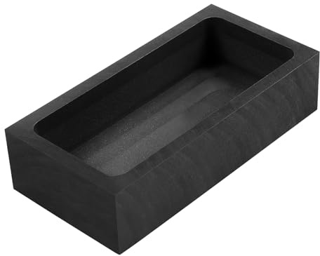 Balacoo Graphit Barren Form Tiegel Form für Schmelzen Casting Raffination Gold Silber Metall Aluminium Kupfer Messing 100X50x25mm, Schwarz, 0954OXMHJU137J4N