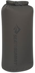 Sea to Summit - Lightweight Dry Bag L 13L - Waterproof Storage - Roll-Top Closure - Recycled Fabric - Base Lash Point & D-Ring - For Backpacking & Kayaking - 22 x 20 x 45.9cm - Beluga Grey- 81g