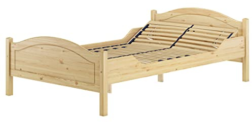 Erst-Holz Breites Einzelbett 120x200 Kiefer Massivholz Landhausstil V-60.30-12Federholzrahmen inkl.