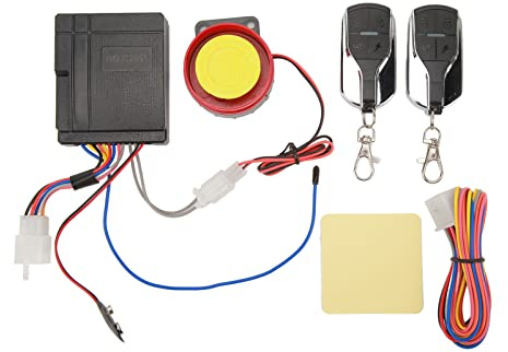 1 Way Alarmanlage 12V 4 Empfindlichkeitsstufe Fernbedienung Alarm Kit für Scooter Motorrad Anti-Diebstahl-Alarmanlage