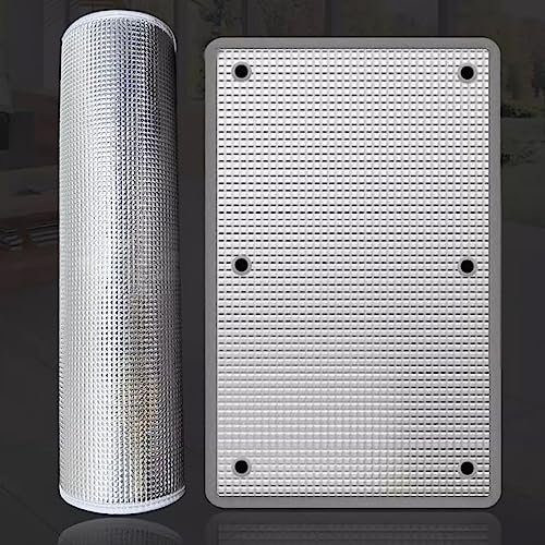 Geovne Thermo-Fensterfolie für Wohnzimmer,Verdunkelungsfolie für Büro,Sonnenschutzfolie aus Aluminiumfolie,Sichtschutzfolie für Nacht und Tag,Anti-UV Folie,mit Saugnapf (40x60cm/16x24in)