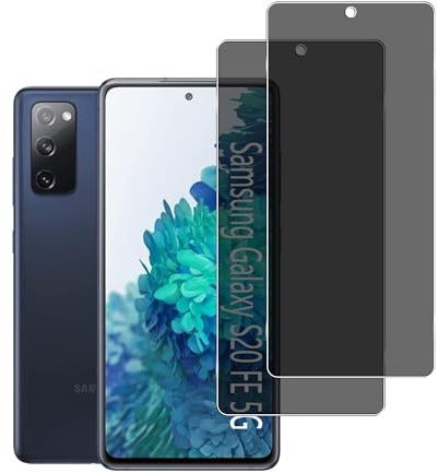 YIFNTANG [2 Stück Sichtschutzfolie für Samsung Galaxy S20 FE 5G,Gehärtetes Glas Folie,9H Härte,Anti-Kratzen,Anti-Spy Privatsphäre Displayschutzfolie für Samsung Galaxy S20 FE 5G