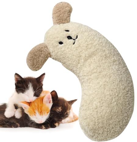 Ghirting Beruhigendes Kissen für Hunde | U-förmiges, weiches Hundebett mit Hundemuster, Haustierberuhigendes Spielzeug, Katzenbett, halbes Donut-Kuschelkissen, Haustier-Nackenkissen, halbes