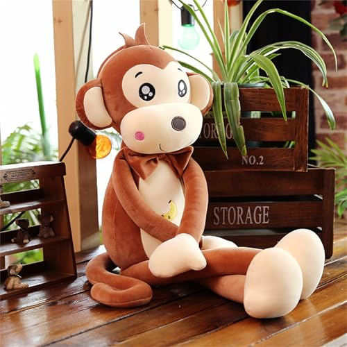 champracer AFFE Plüschtier Puppe Stofftier Kissen Kuscheltier AFFE, zum Spielen und Kuscheln, Weiches Schmusetier für Mädchen, Jungen, Babys (55 cm,Braun)