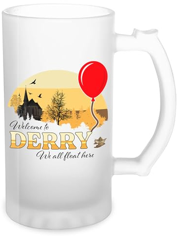GR8Shop It Horror Movie Welcome to Derry Stephen King Inspired Transparent Beer Mug Stein 500ml