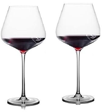 XFZJCHAP Copa de Vino de Cristal 2 uds Copa de Vino Tinto Transparente Copa de Burdeos Copa de degustación de Gran Barriga Europea Copa de Cerveza para Boda en casa
