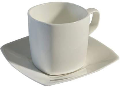 GRIRIW Tazze Da Caffè in Ceramica Piattino Tazze Vintage Per Tè Caldo e Caffè Del Mattino Per Bere Manico Liscio
