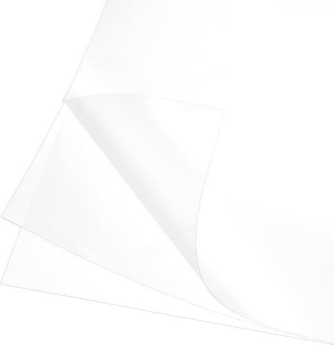BENECREAT 24 feuille Adhésive Double Face en PET Papier Adhésif Transparent pour Scrapbooking Albums Photo Décoration D'Intérieur 30x15.7cm