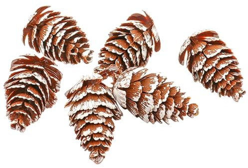 LKXHarleya 24 dekorative Tannenzapfen zum Aufhängen, 4 cm, künstliche Tannenzapfen für Weihnachtsbaum, Weihnachtskränze, Winterdekoration, Basteln