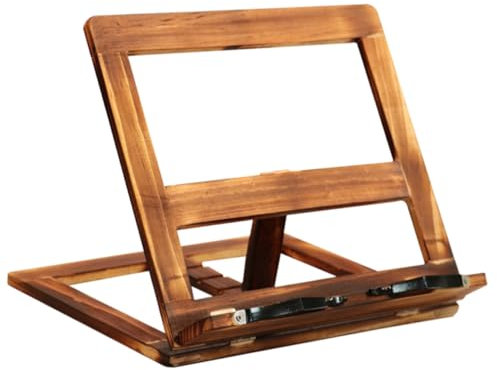 Artibetter 1 Stück Leseregal aus Holz notenständern bookend Bücherstütze Lesepult aus Holz buchstütze buchhalterung rechnungswesen bücherregal Bücherständer Buchleseklammer Bambus