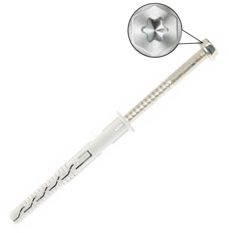 KPR-FAST K Rahmendübel Sechskantkopfschraube Fensterrahmendübel Spreizdübel Kragen ETA (Ø10,0 x 160mm, 25, Stück)