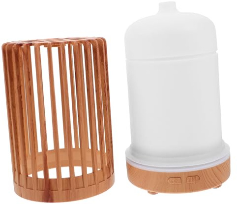 DECORNIJIA Difusor de Aceites Esenciales USB con Luz de Madera Humidificador de Aire para Hogar y Oficina Aromaterapia para Dormitorio Decoración Relajante y Duradera