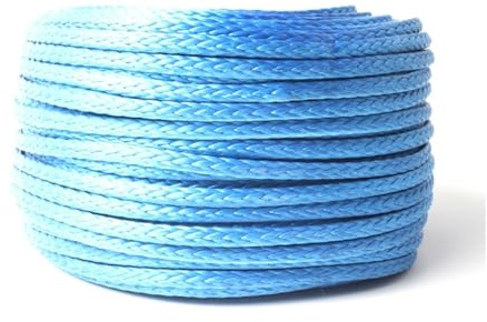 Cuerda sintética for cabrestante de Coche 3 mm x 200 m, 2000 LB, Resistente, for Remolque Todoterreno, ATV, UTV Fuerte Capacidad de Carga(Blue)