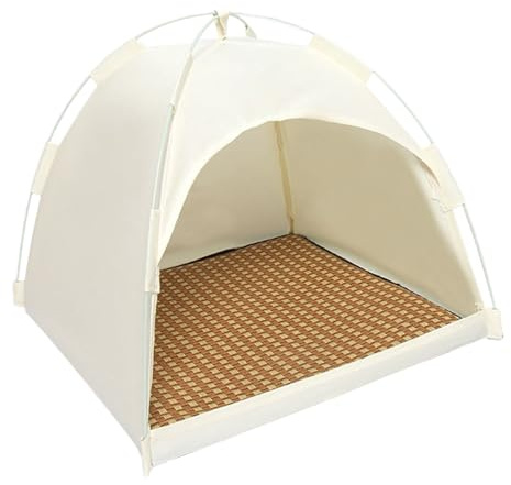 Katttält utomhus – 45 cm isolerade husdjurshus | andningsbart avtagbart sommarskydd, bärbart gömställe för små djur, valpar, kaniner och kattvänner
