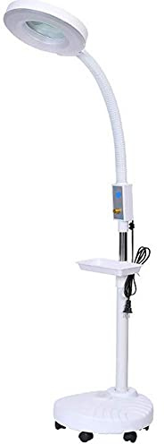 UYCVT Magnifier Magnifying Magnifier Lamp 360Deg; Rotatable Floor Standing Magnifying Lamp with 8X Magnifying Glass Light Salon Spa Beauty Tattoo
