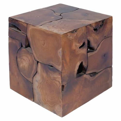 vidaXL Hocker Braun 40x40x45 cm Massivholz Teak