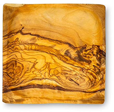 levandeo Holzschale Olivenholz ca. 12x12cm Schale Holz Dekoschale Natur Unikat Tischdeko Brotschale Snackschale