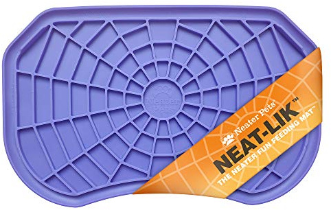 Neater Pets Neat-LIK Dog Lick Mat, Lick Mat for Dogs, Cats, Puppy, Reduces Anxiety & Boredom, Peanut Butter Slow Feeder, Interactive Treat Licking Pad, Licking Mats for Small & Large Breed (Purple)