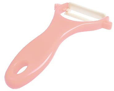 Irox Pelapatate Professionale a Forma di Y Colore Rosa Lama in Ceramica Multifunzione Pela Verdure Sbuccia Carote per Frutta e Verdura Resistente Ergonomico