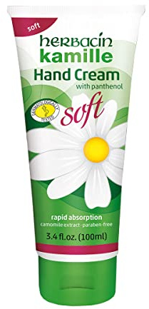 Herbacin kamille Handcreme soft, Feuchtigkeitsspendender Balsam für weiche und geschmeidige Hände 100 ml