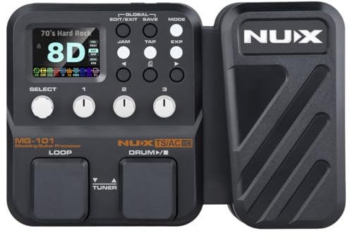 NUX MG-101 Multi Effects Pedal, 25 Classic Amp Models,512 samples IR Resolution, 46 Effects, Easy Live Streaming