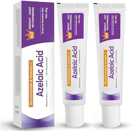 12% Azelaic Acid Serum, Azelainsäure Serum gegen Rötungen, Anti Pickel und Knötchen, Unreine Haut Gesicht, Azelainsäure Gesichtsserum für Sensible Haut, Glow Skin - Dark Spots (40g)